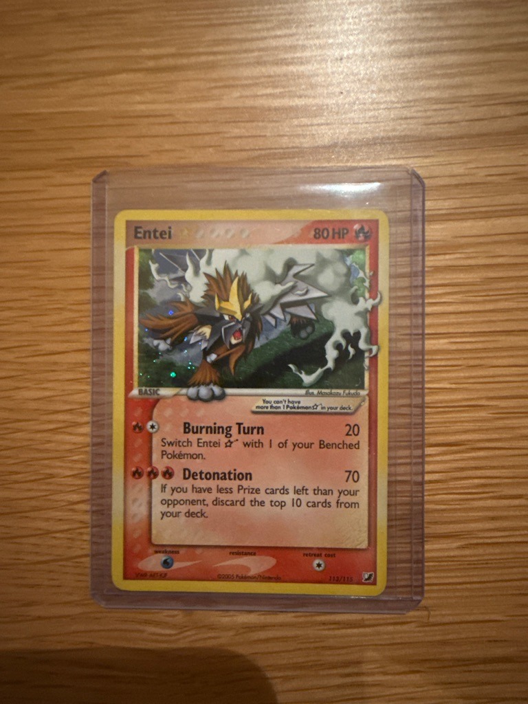 Entei (Note: This is a Pokémon card, not a football player)