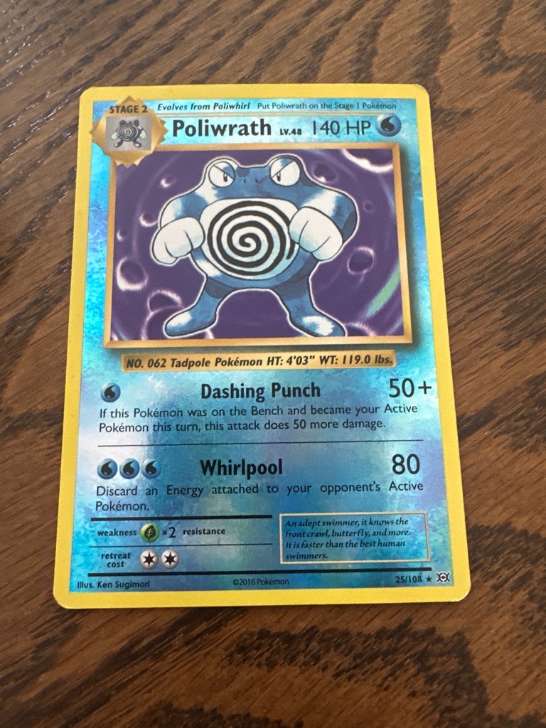 Poliwrath (Note: This is a Pokémon trading card, not a football player)