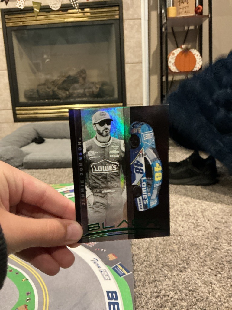 Jimmie Johnson (Note: This is a NASCAR racing card, not a football card)