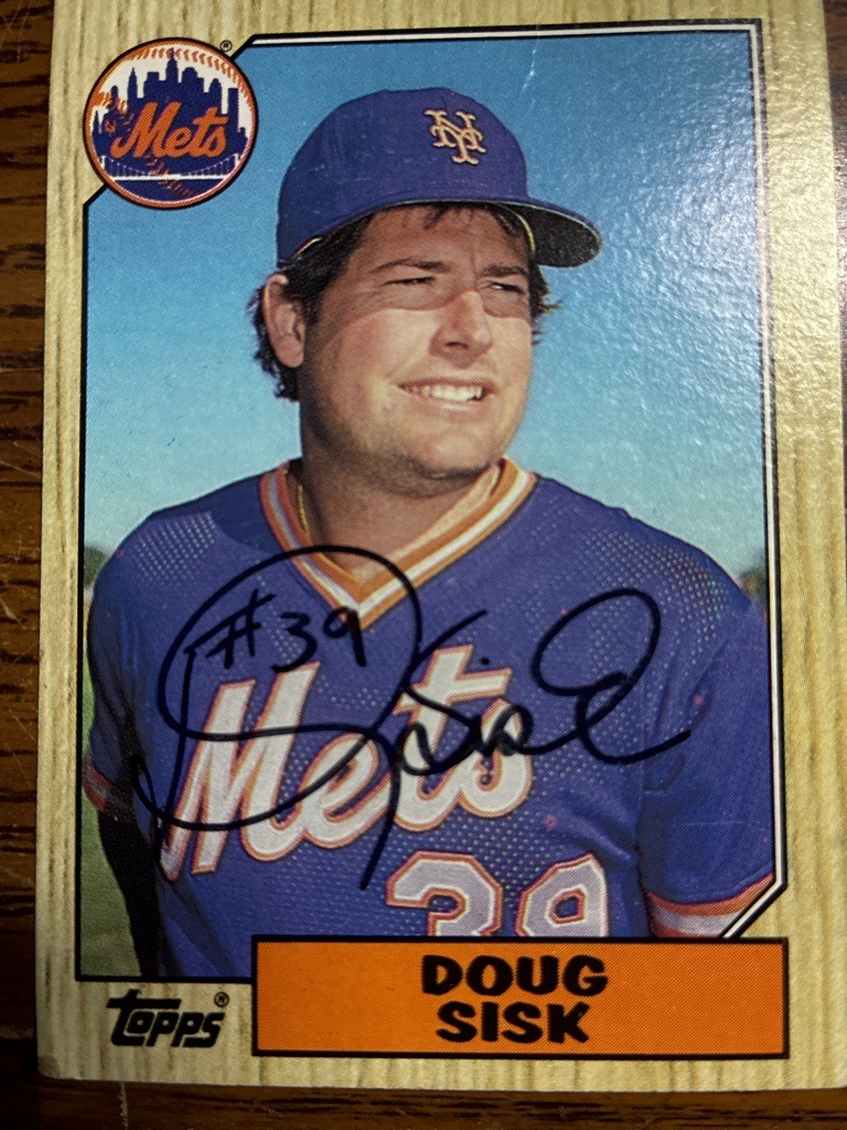 Doug Sisk (Note: This is actually a Major League Baseball card featuring a New York Mets baseball player, not a football player)