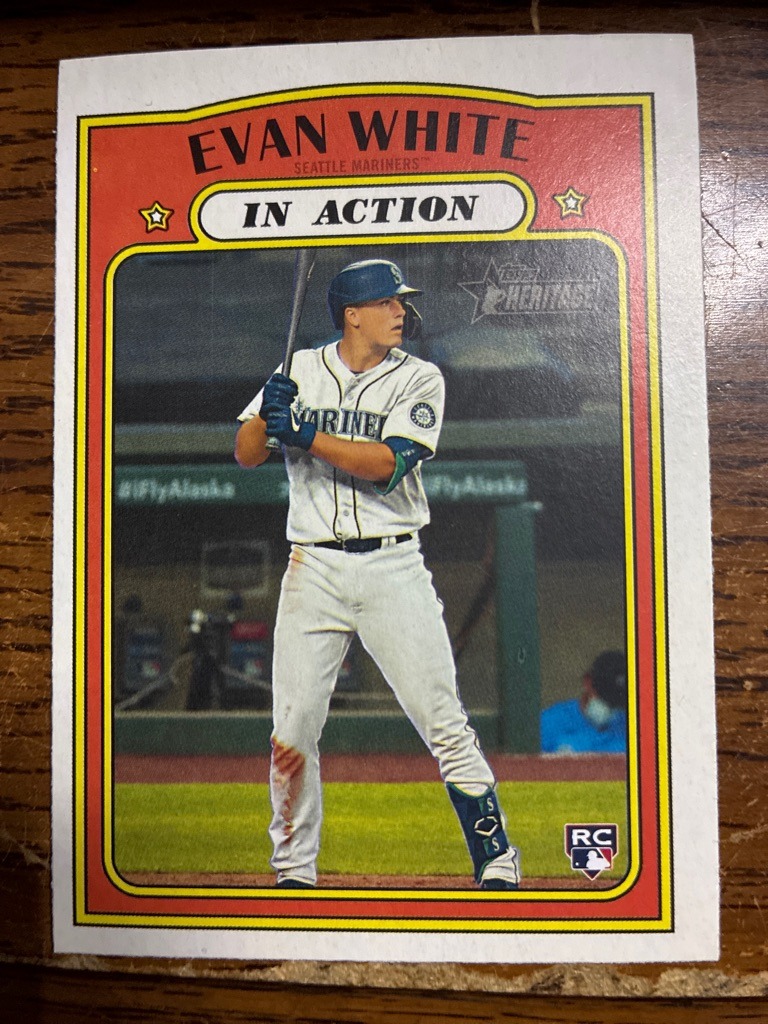 Evan White (Note: Card depicts a baseball player, not a football player)