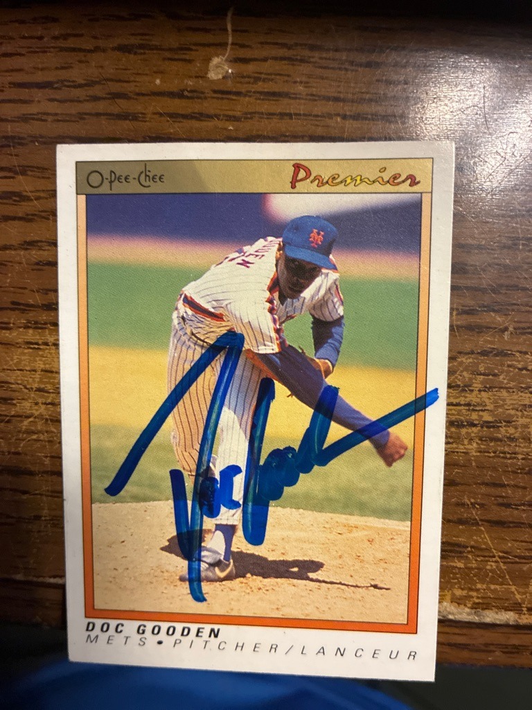 Doc Gooden (Note: This is actually a baseball card featuring pitcher Dwight "Doc" Gooden, despite the user prompt focusing on football cards)
