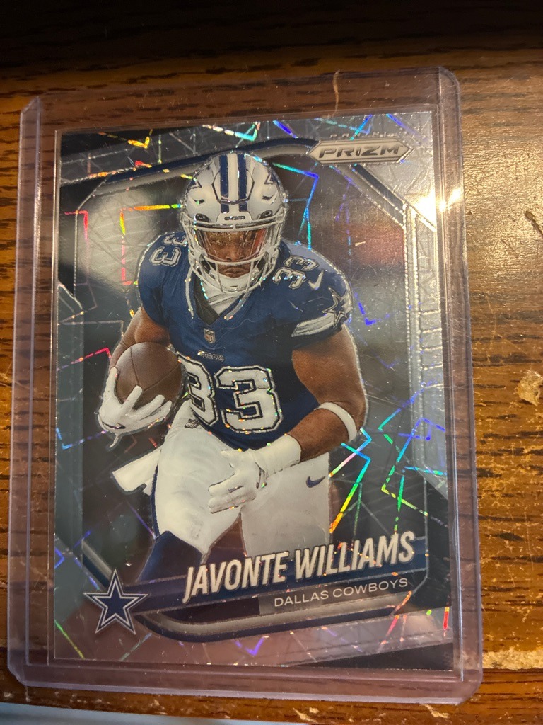 Javonte Williams (Misprinted/Error Card showing Dallas Cowboys, actually plays for Denver Broncos)