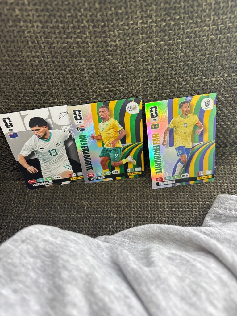 Multiple players shown: Liberato Cacace, Lyle Foster, and Marquinhos