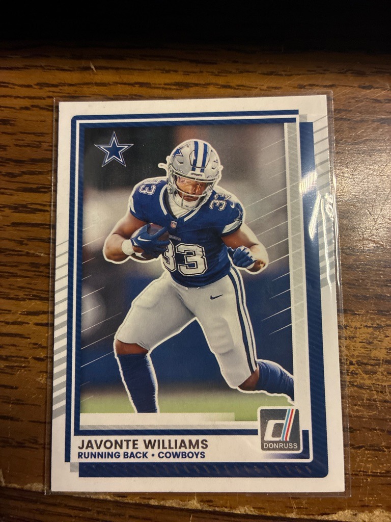 Javonte Williams (Error Card - Pictured in Cowboys uniform, actually Denver Broncos running back)