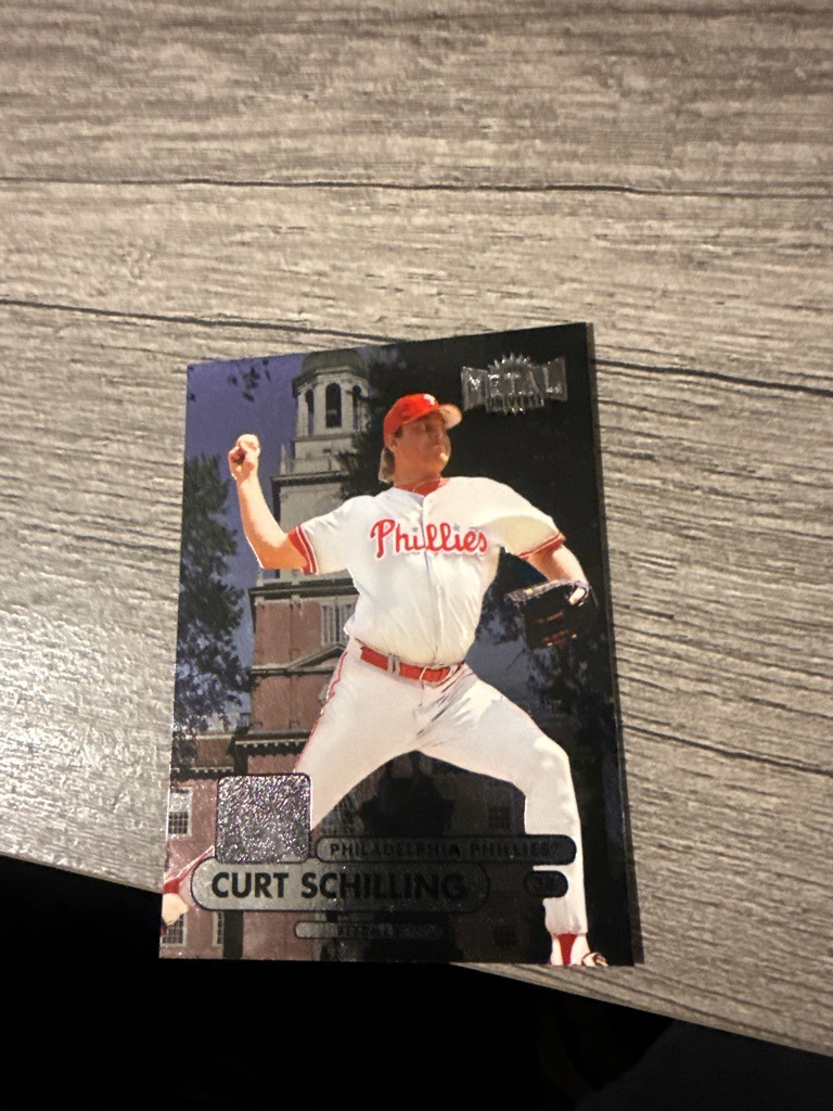 Curt Schilling (Note: This is a baseball card, not football, featuring MLB pitcher Curt Schilling)
